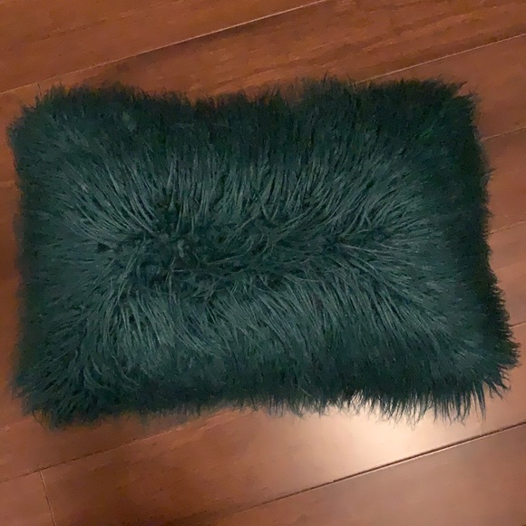 Fuzzy teal accent pillow - Picture 1 of 1